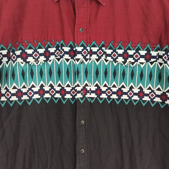 VTG Brooks & Dunn Panhandle Slim Pearl Snap Western Shirt Men's 16 1/2 x 35 - Picture 3 of 11